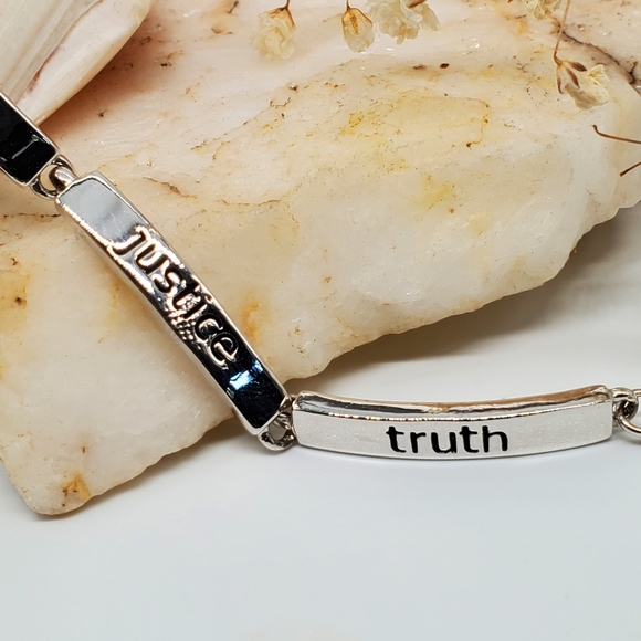 Silver Bracelet Graphic/Words - Picture 10 of 11